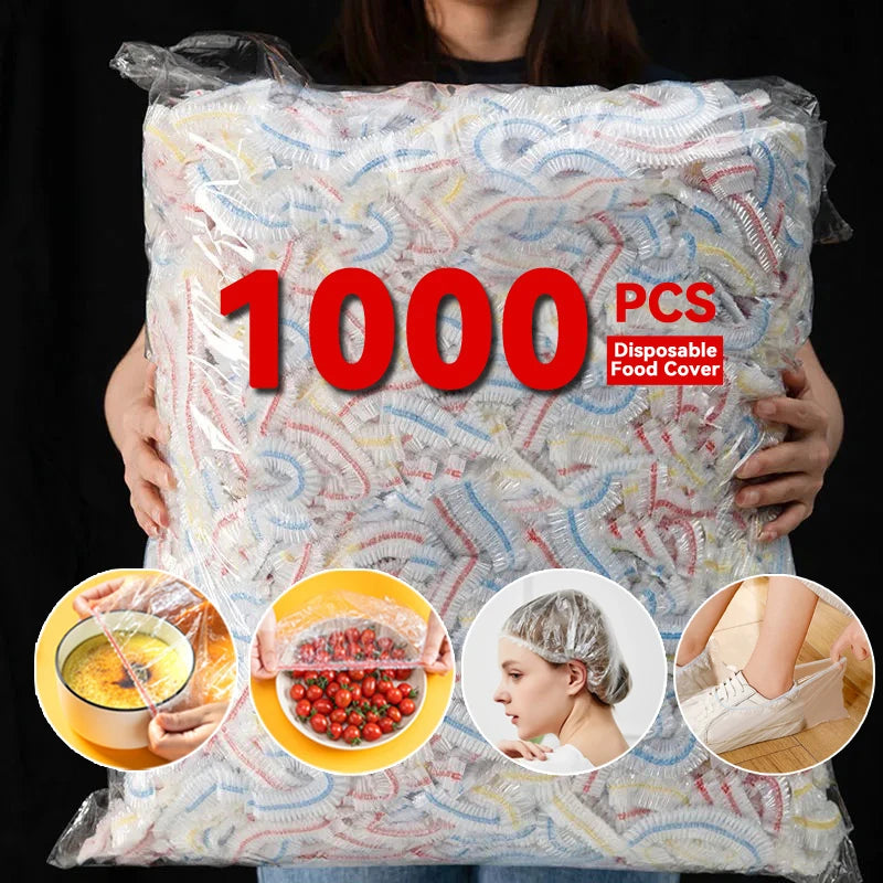 Eco-Friendly Reusable Plastic Food Cover Bags - Fresh-Keeping Transparent Cling Film in Vibrant Colors!