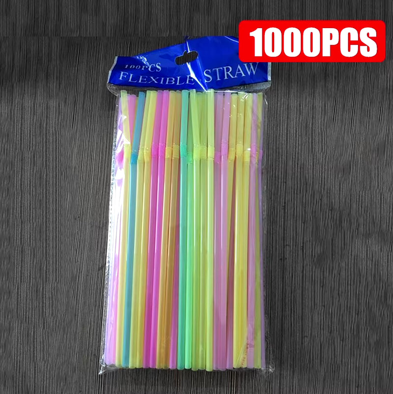 Vibrant Multicolor Drinking Straws - Perfect for Parties, Weddings, and Everyday Use - Bulk 50-1000Pcs Available