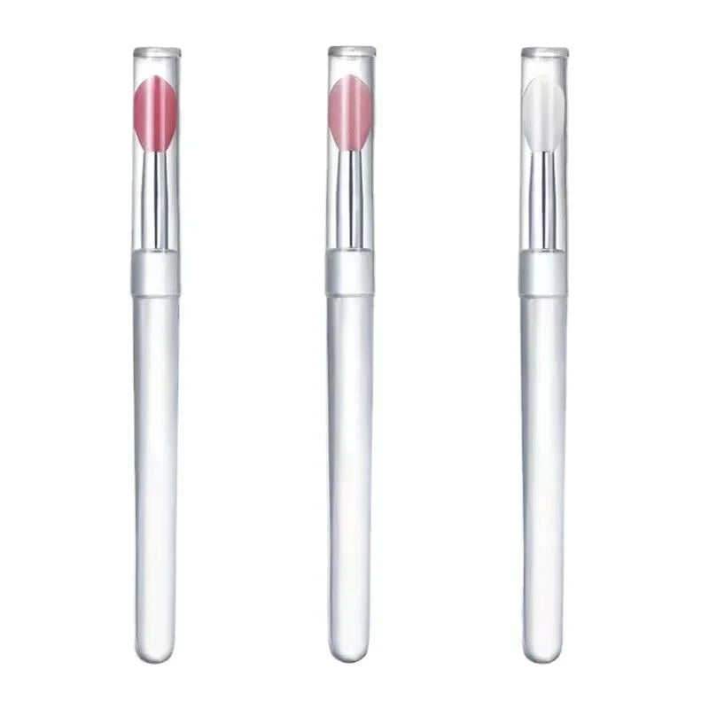 Elevate Your Makeup Game with the Portable Silicone Lip Brush – Perfect for Lip Balm, Lipstick, Gloss & Eyeshadow!