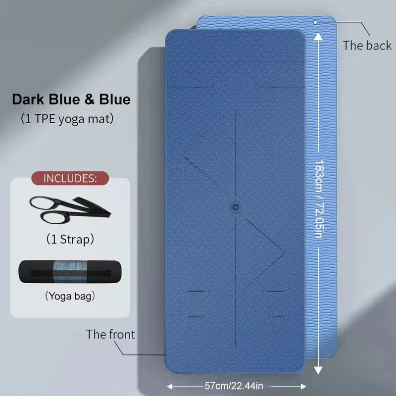 Premium WESTTUNE Non-Slip Yoga Mat - Eco-Friendly, Anti-Tear Pilates Fitness Mat with Convenient Carrying Strap & Bag for Women