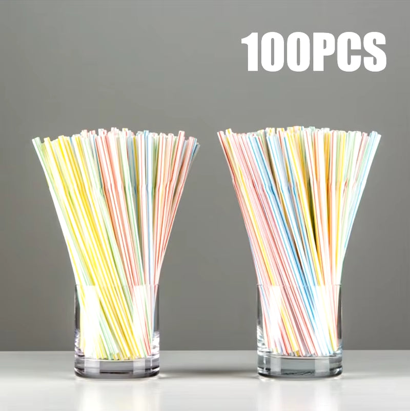 Vibrant Multicolor Drinking Straws - Perfect for Parties, Weddings, and Everyday Use - Bulk 50-1000Pcs Available