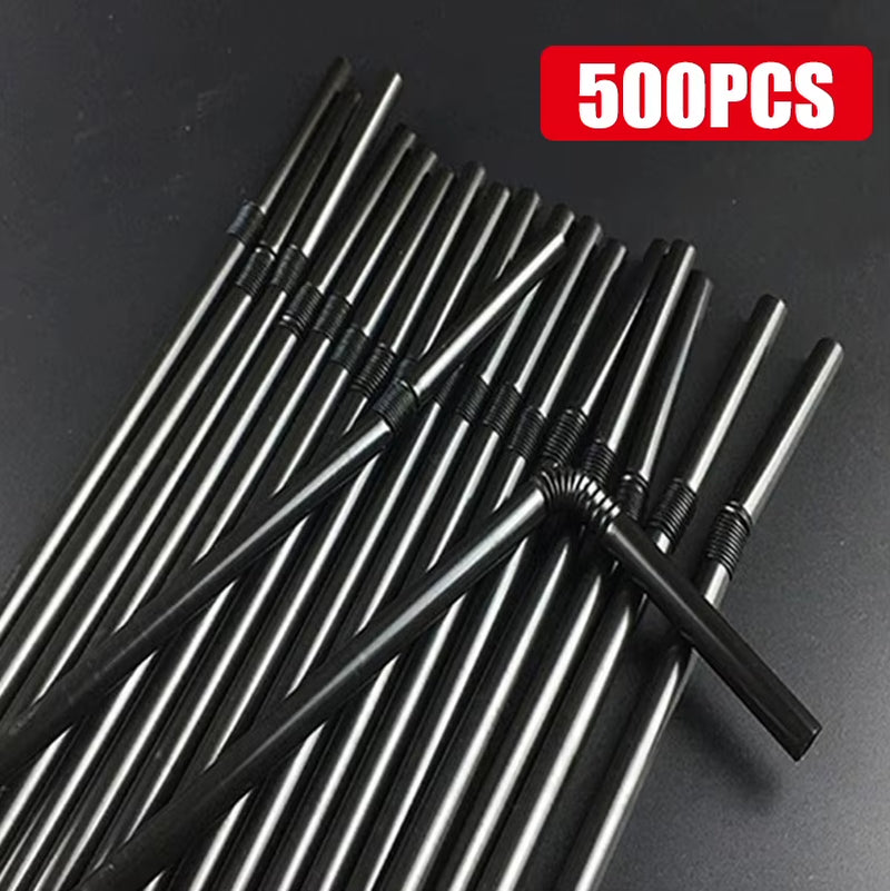 Vibrant Multicolor Plastic Drinking Straws - Perfect for Weddings, Parties, and Cocktails (50-1000 Pcs)