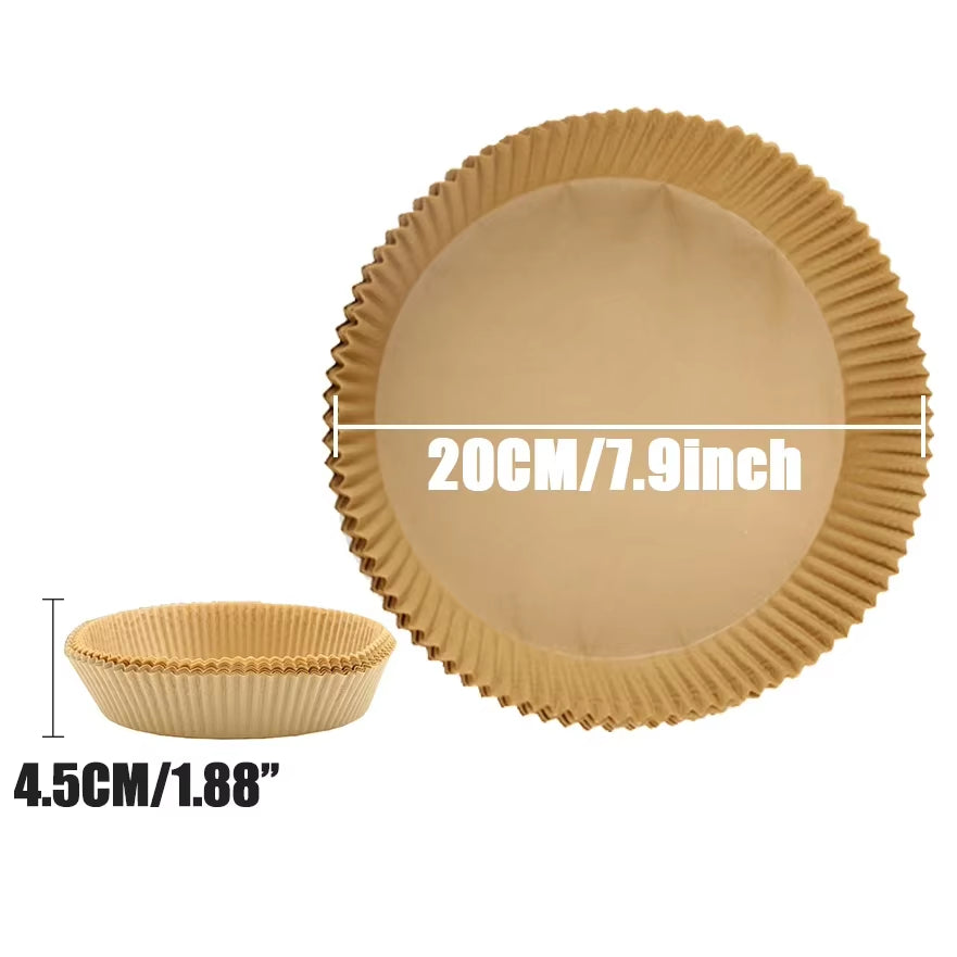 Non-Stick 23CM Air Fryer Baking Paper Liners - Perfect for Microwave & Kitchen Cookers!