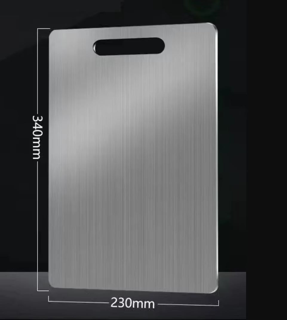 Premium 5-Size 304 Stainless Steel Cutting Board – Thickened & Antibacterial for Perfect Kneading and Meal Prep
