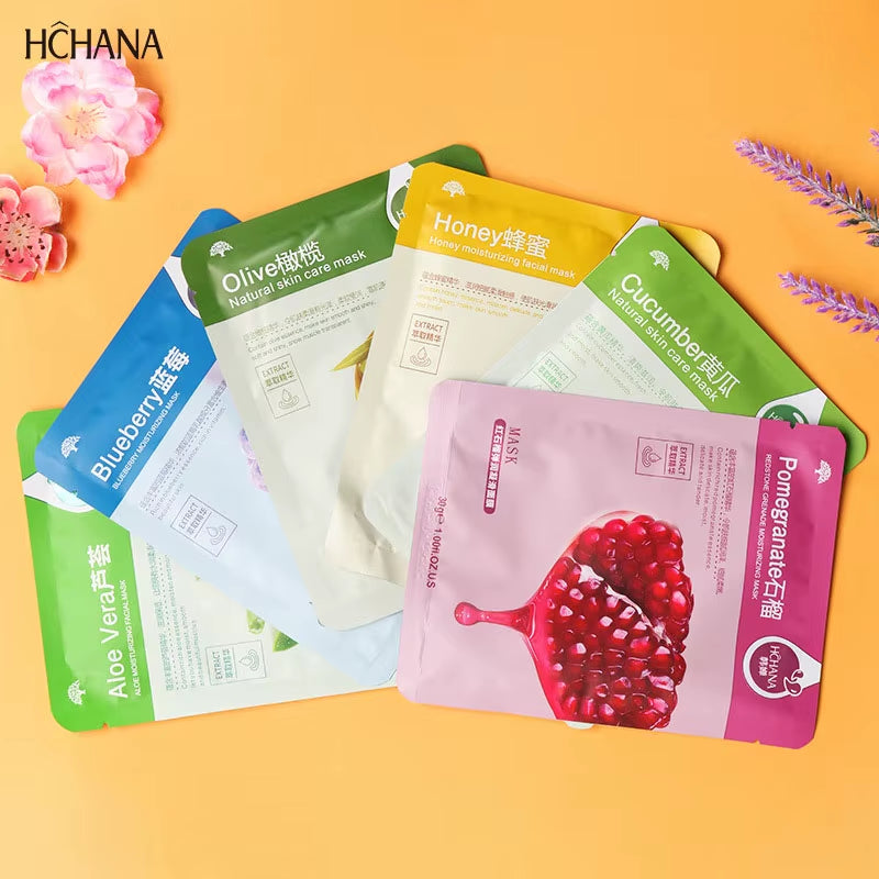 Revitalize Your Skin with 30 Pcs of Nourishing Korean Fresh Fruits Facial Masks for Ultimate Hydration and Firmness