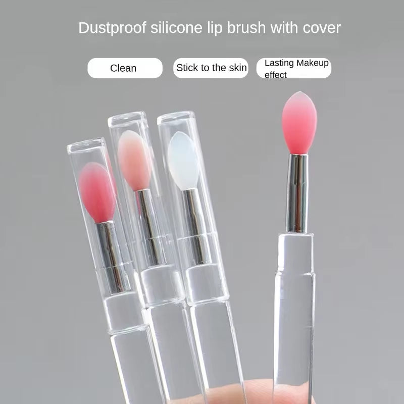 Elevate Your Makeup Game with the Portable Silicone Lip Brush – Perfect for Lip Balm, Lipstick, Gloss & Eyeshadow!