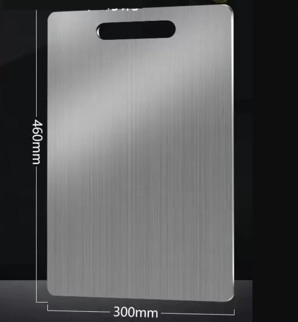 Premium 5-Size 304 Stainless Steel Cutting Board – Thickened & Antibacterial for Perfect Kneading and Meal Prep