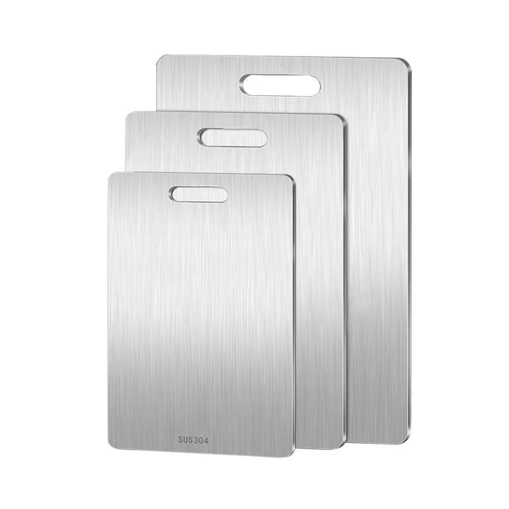 Premium 316 Stainless Steel Double-Sided Cutting Board & Kneading Dough Block – Thickened Kitchen Essential
