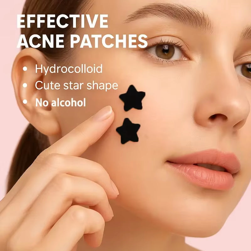 Revolutionary 600 Pimple Patches - Stylish, Waterproof Anti-Acne Solution Inspired by Celebrities | Limited Edition Black Star