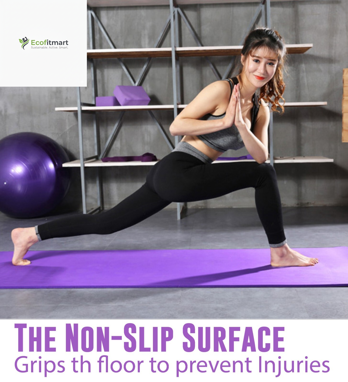 Premium 10mm Non-Slip Yoga Mat - Durable NBR Exercise Mat for Home Fitness and Pilates