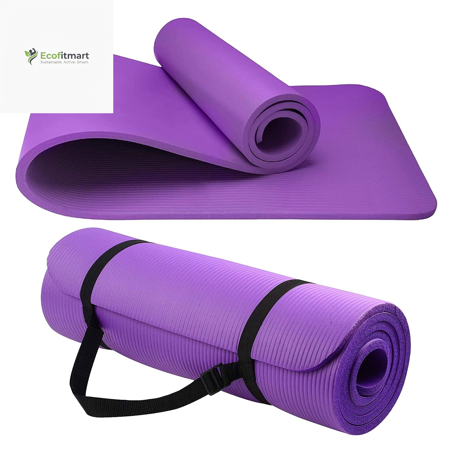 Premium 10mm Non-Slip Yoga Mat - Durable NBR Exercise Mat for Home Fitness and Pilates