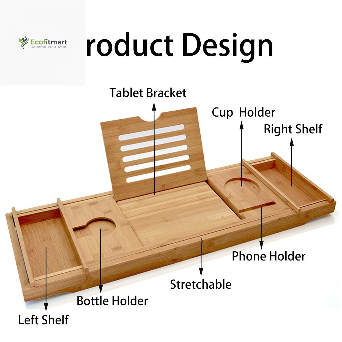Transform Your Bath into a Spa Oasis with the Adjustable Bamboo Bath Caddy