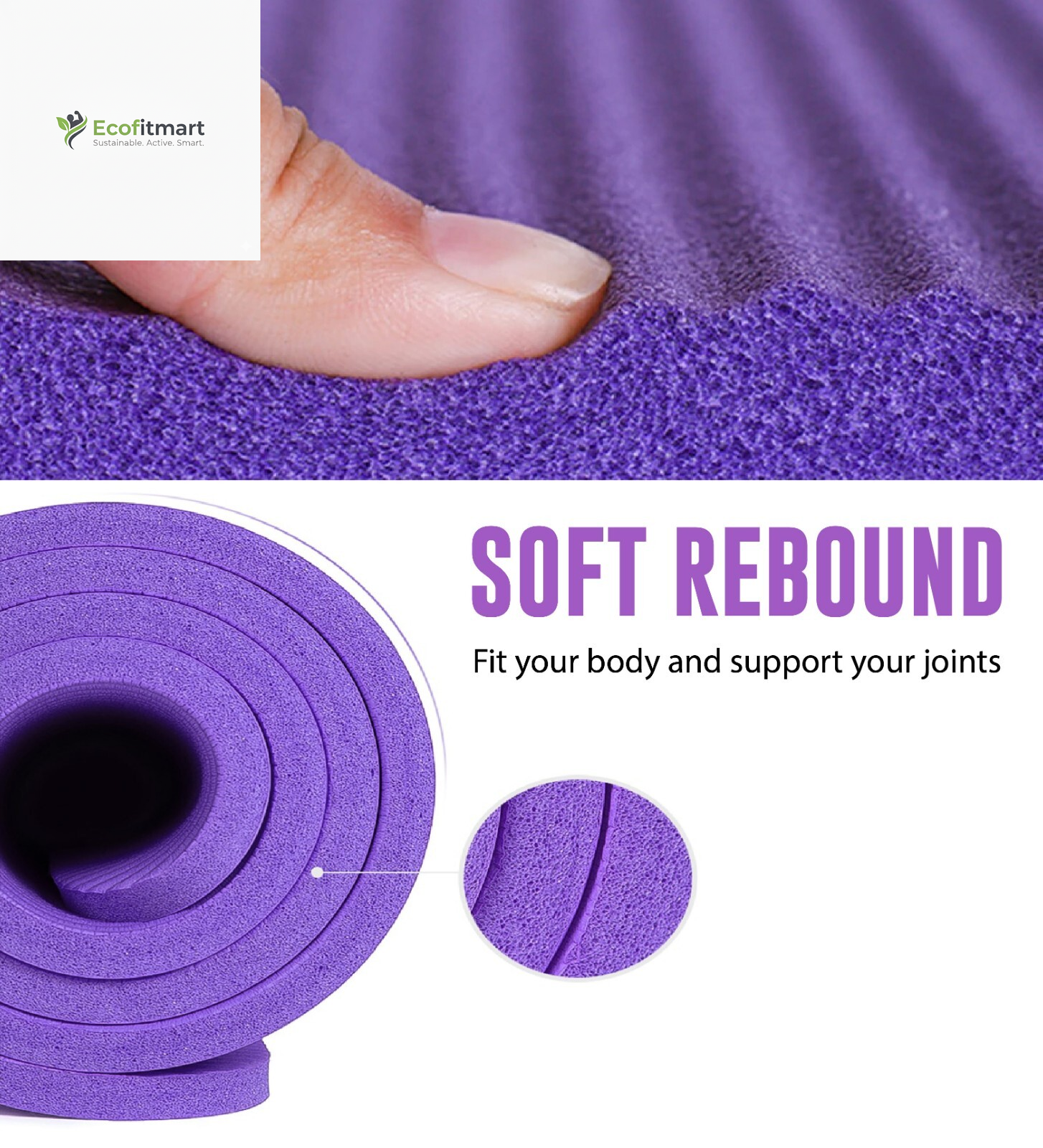 Premium 10mm Non-Slip Yoga Mat - Durable NBR Exercise Mat for Home Fitness and Pilates