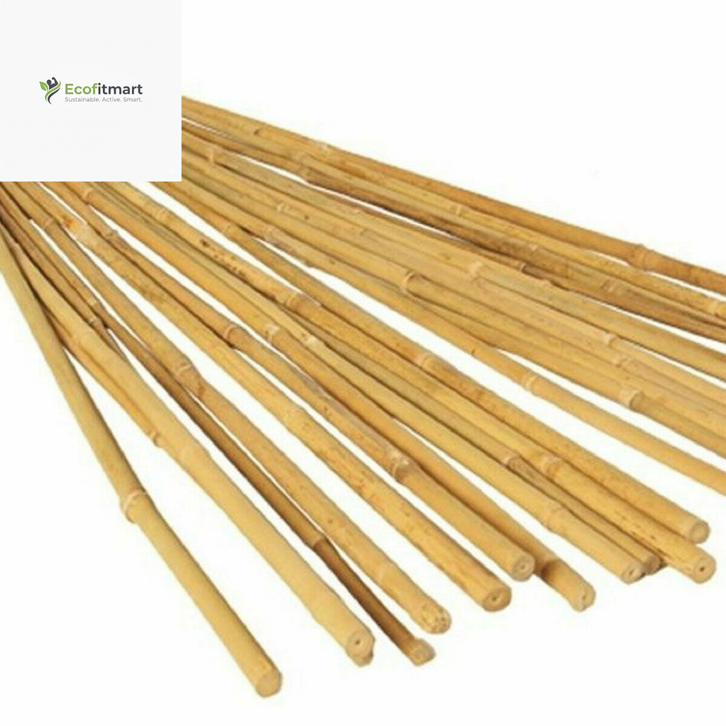 Premium 20-Pack 2FT Bamboo Garden Canes - Durable Plant Support Sticks (6-8MM)