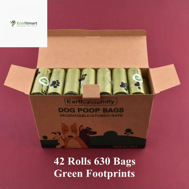 Eco-Friendly Scented Dog Poop Bags - 42 Bulk Roll with Convenient Dispenser