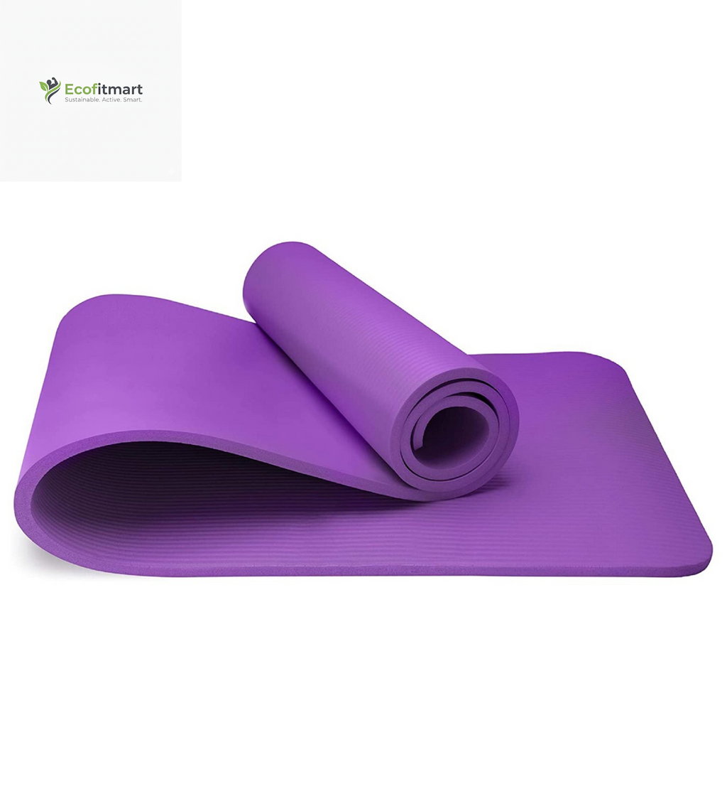Premium 10mm Non-Slip Yoga Mat - Durable NBR Exercise Mat for Home Fitness and Pilates