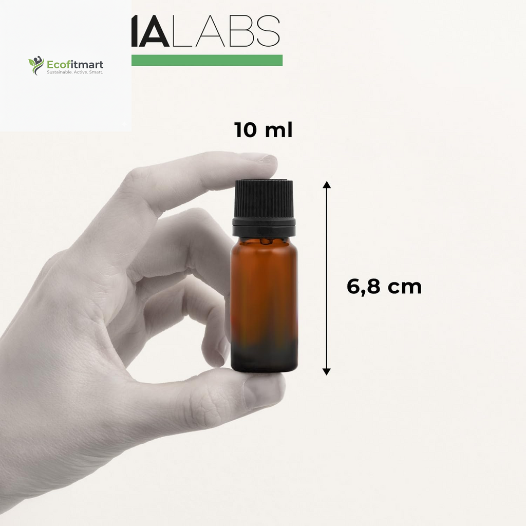 Pure Organic Peppermint Essential Oil - 10ml - 100% Ecocert Certified for Aromatherapy Bliss and Wellness