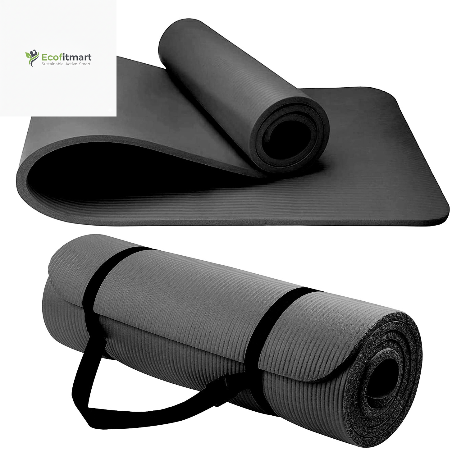 Premium 10mm Non-Slip Yoga Mat - Durable NBR Exercise Mat for Home Fitness and Pilates