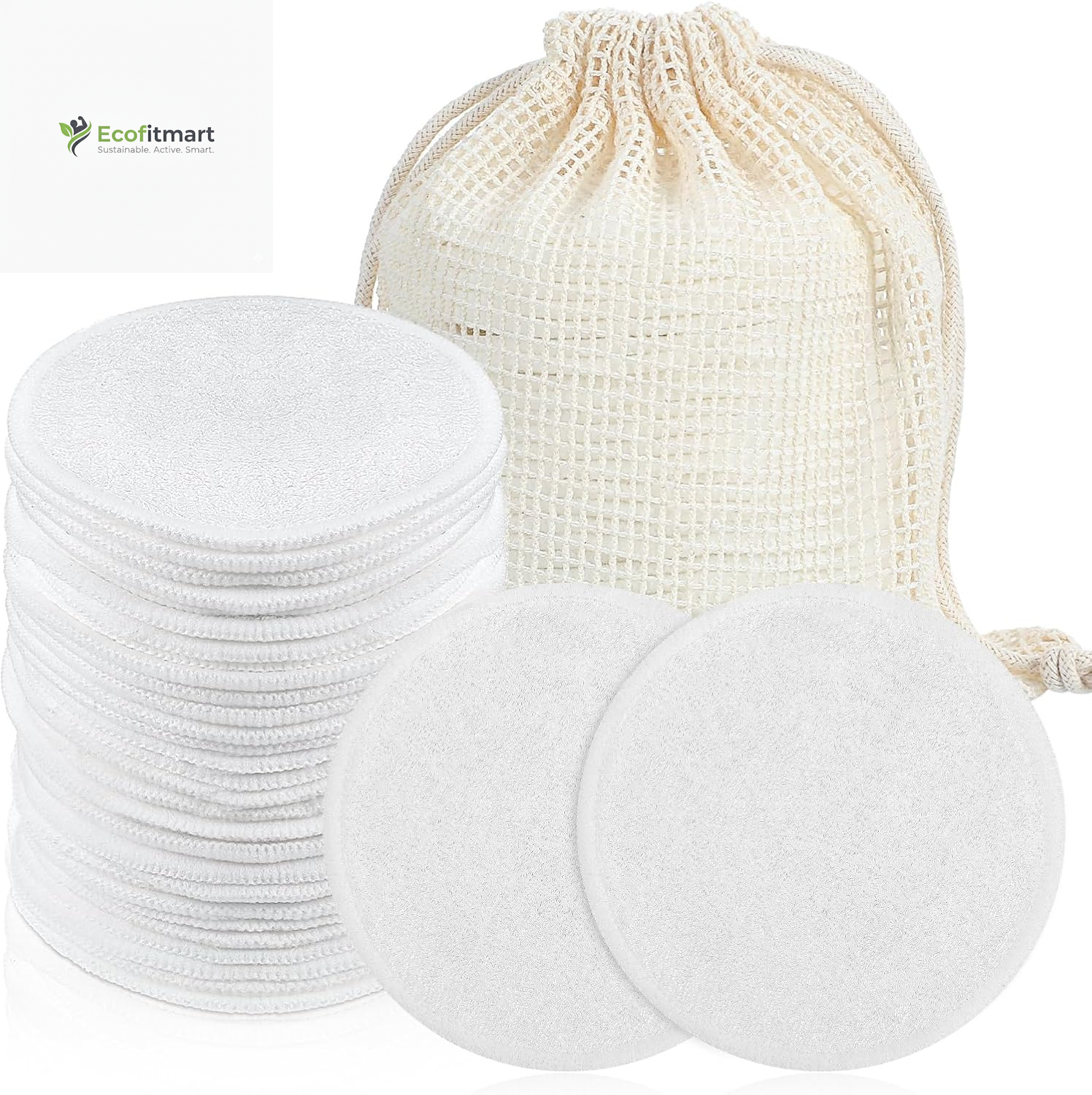Reusable Eco-Friendly Makeup Remover Pads – 31 Soft Cotton Face Pads for Effortless Cleansing