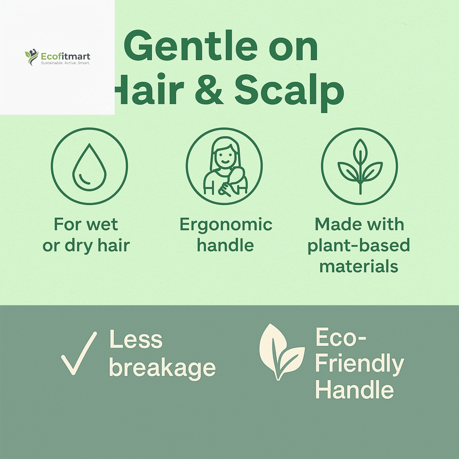 Eco-Friendly Leaf Design Wetbrush Go Green Detangler with Intelliflex Bristles