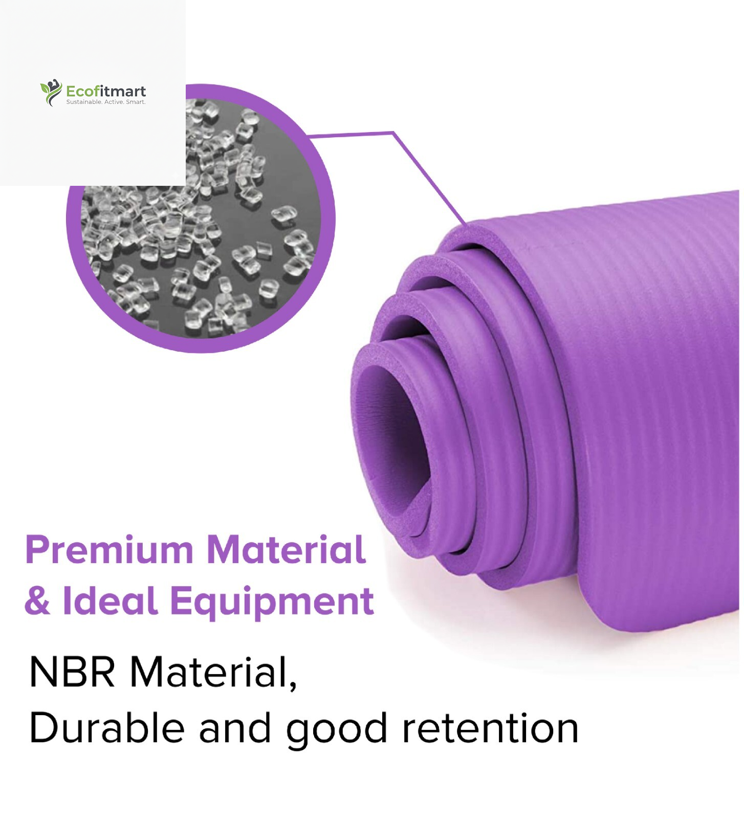 Premium 10mm Non-Slip Yoga Mat - Durable NBR Exercise Mat for Home Fitness and Pilates