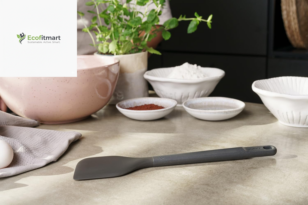 Sustainable Large Zyliss Spatula - Tough Wheat Straw & Silicone for Eco-Conscious Cooking