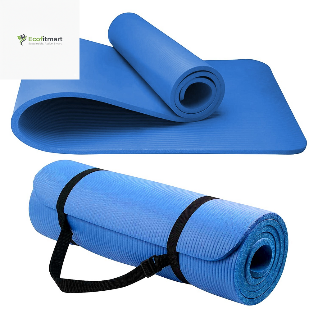 Premium 10mm Non-Slip Yoga Mat - Durable NBR Exercise Mat for Home Fitness and Pilates