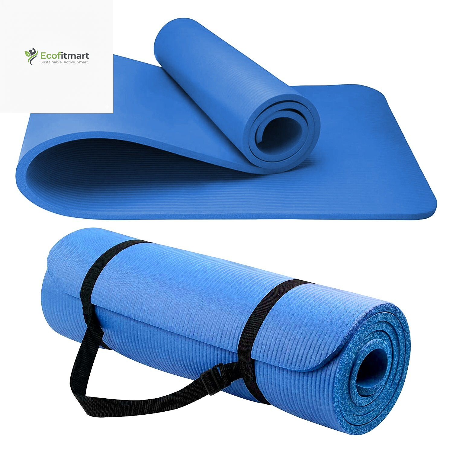 Premium 10mm Non-Slip Yoga Mat - Durable NBR Exercise Mat for Home Fitness and Pilates