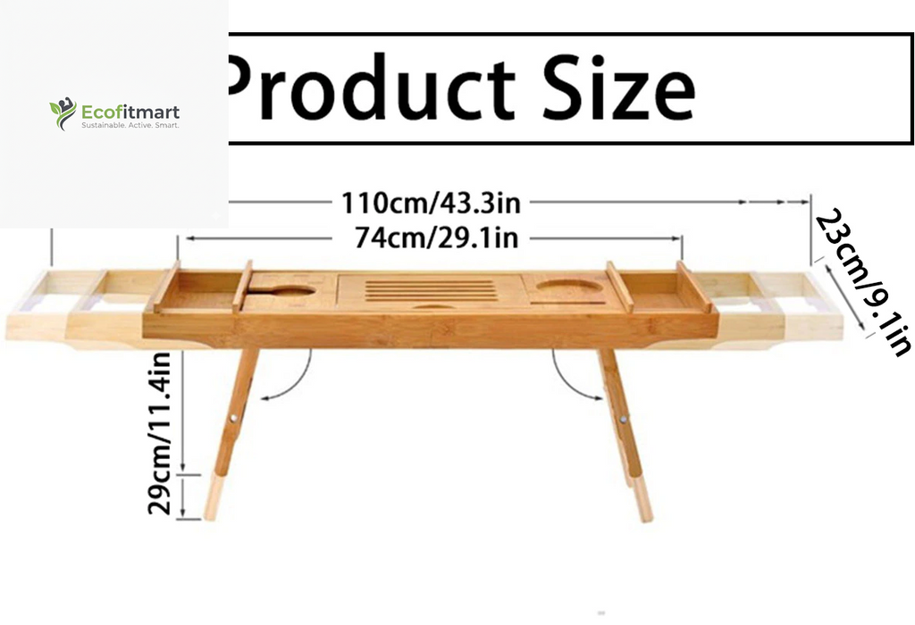 Transform Your Bath into a Spa Oasis with the Adjustable Bamboo Bath Caddy