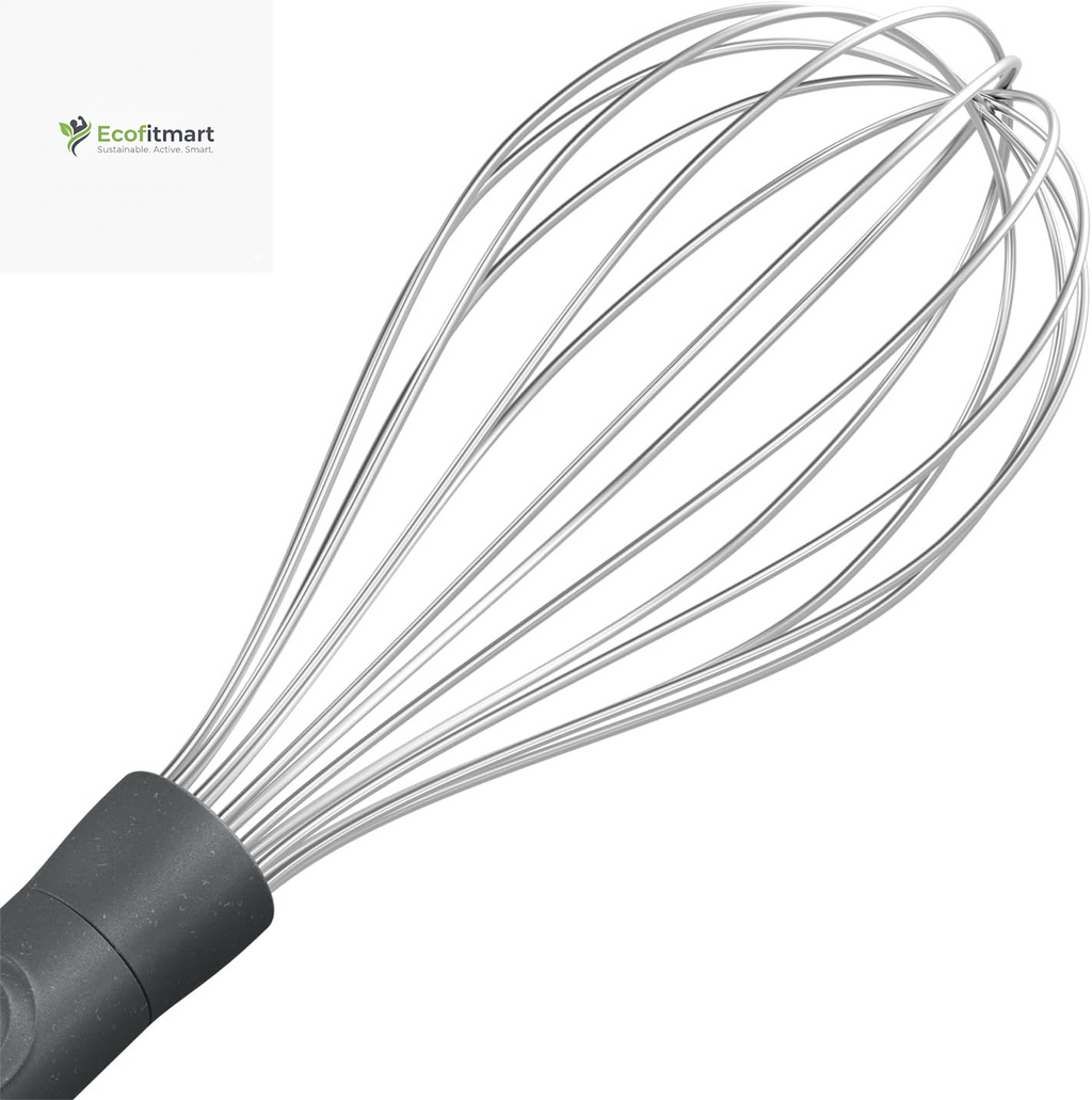 Sustainable Zyliss Medium Hand Whisk - Eco-Friendly Design with Wheat Straw and Stainless Steel