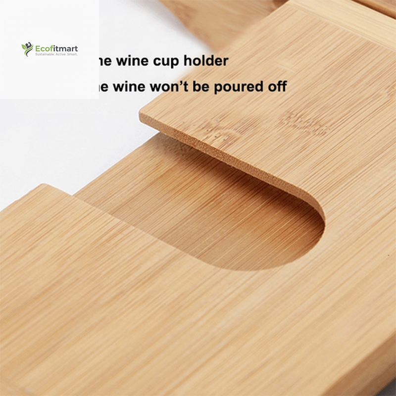 Elegant Bamboo Expandable Bathtub Caddy Tray - Ultimate Luxury for Relaxing Soaks