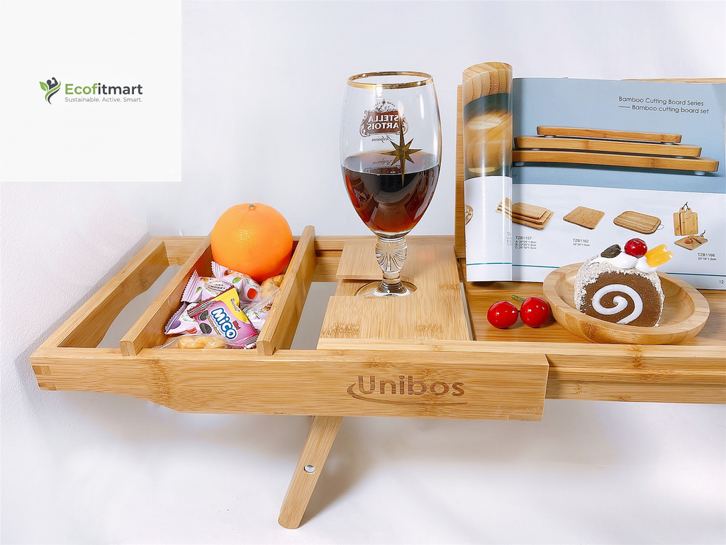 Transform Your Bath into a Spa Oasis with the Adjustable Bamboo Bath Caddy