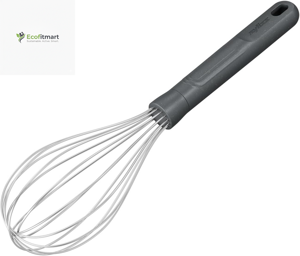 Sustainable Zyliss Medium Hand Whisk - Eco-Friendly Design with Wheat Straw and Stainless Steel