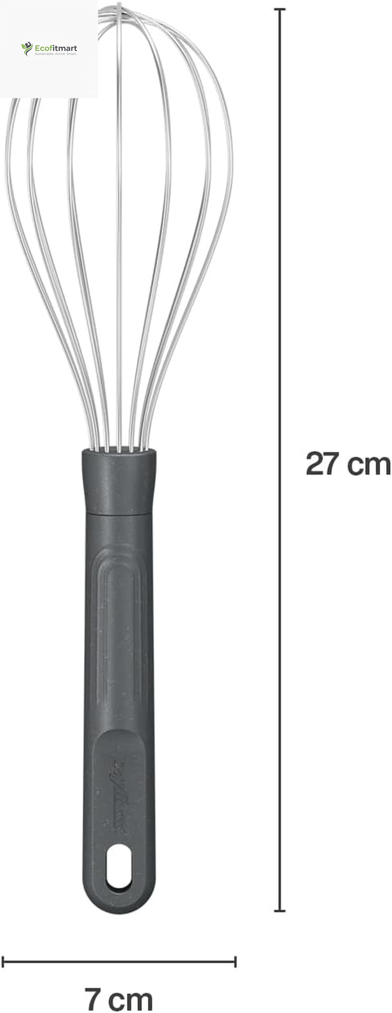 Sustainable Zyliss Medium Hand Whisk - Eco-Friendly Design with Wheat Straw and Stainless Steel