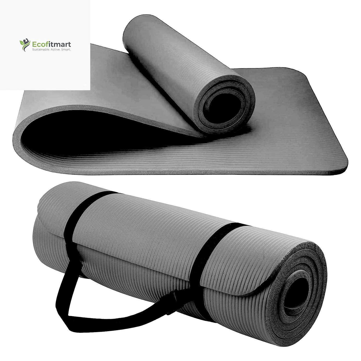 Premium 10mm Non-Slip Yoga Mat - Durable NBR Exercise Mat for Home Fitness and Pilates